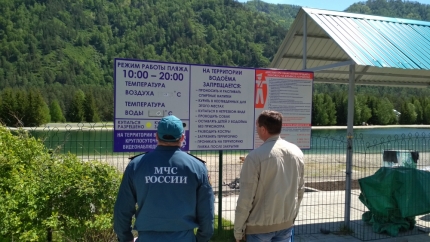 Пляж на ТК  "Бирюзовая Катунь" ОТКРЫТ
