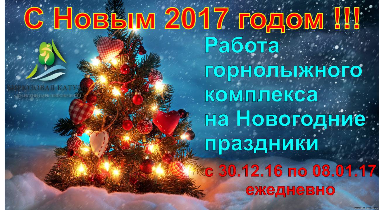 Работа ГЛК "Бирюзовая Катунь" в новогодние праздники.